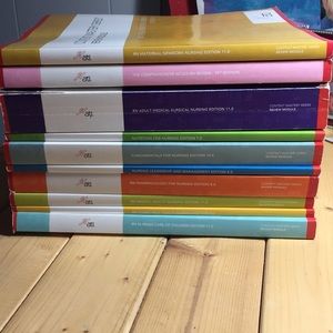 ATI RN books; full set and NCLEX from 2019-2020.